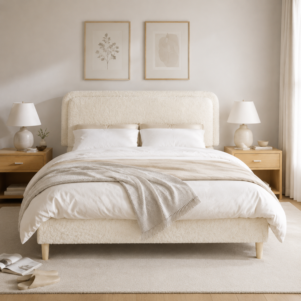 Teddy Bear Plush Platform Bed