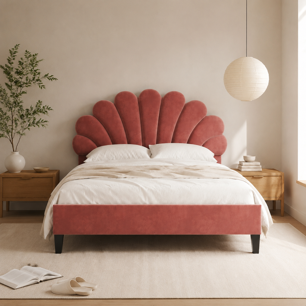 Velvet Platform Bed