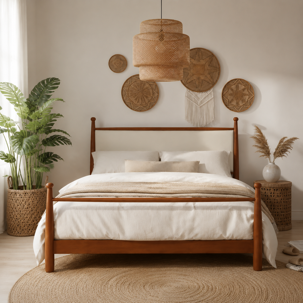 Solid Poplar & Plywood Platform Bed