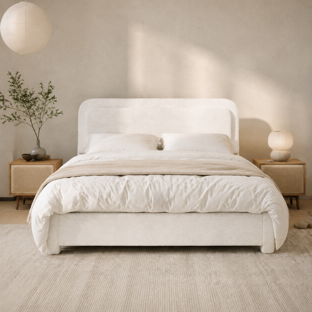 Boucle Platform Bed