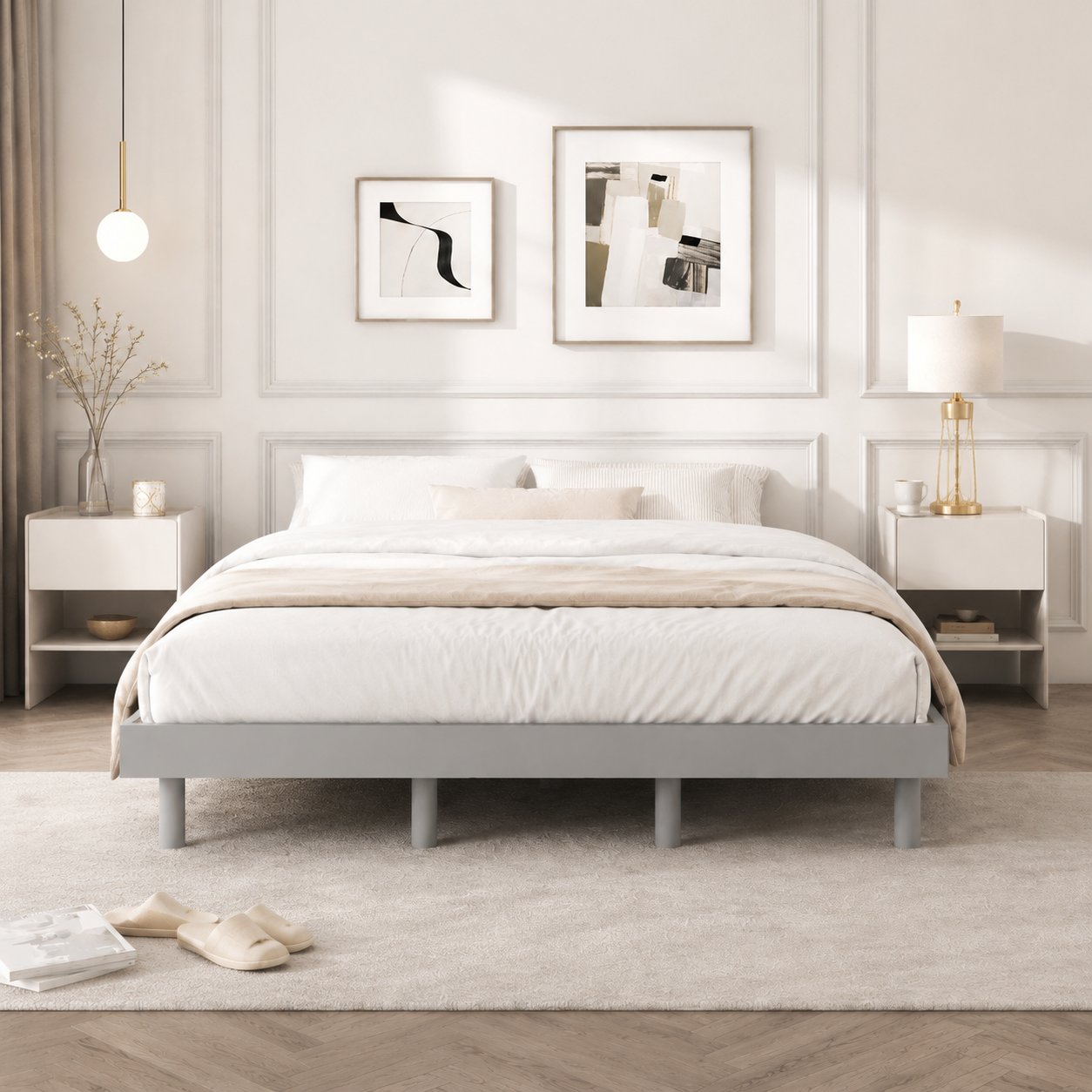 Modern Floating Platform Bed