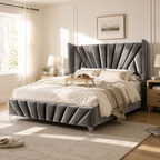 Wingback Platform Bed