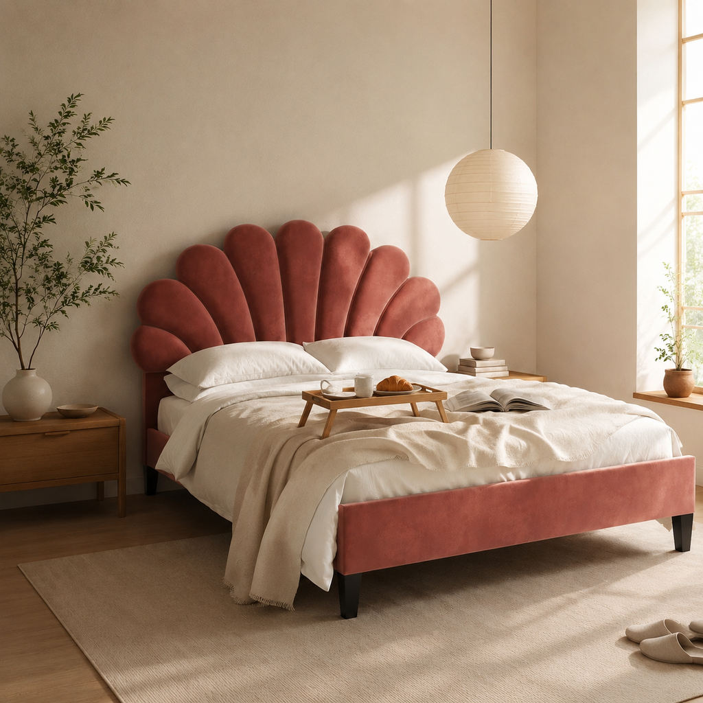 Velvet Platform Bed