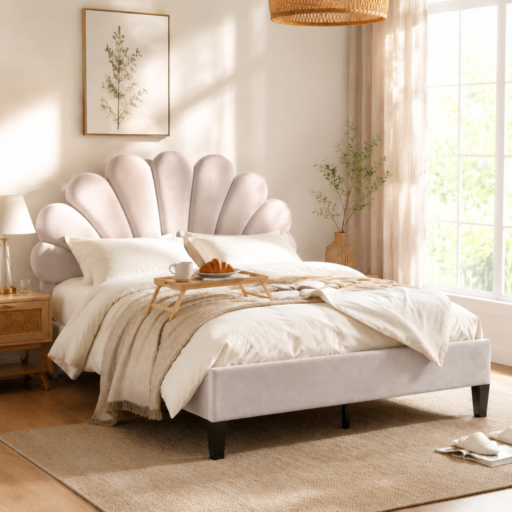 Velvet Platform Bed