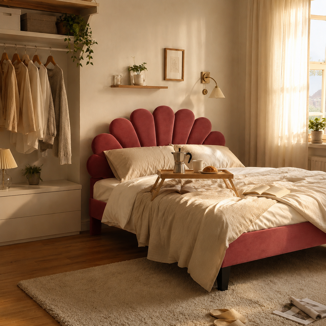 Velvet Platform Bed