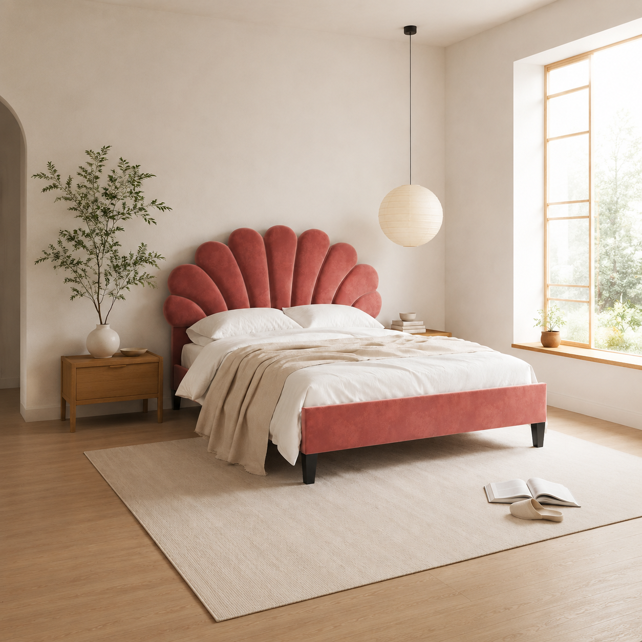Velvet Platform Bed