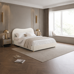 Boucle Upholstered Platform Bed