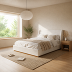 Luxury Wingback Platform Bed