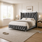 Wingback Platform Bed