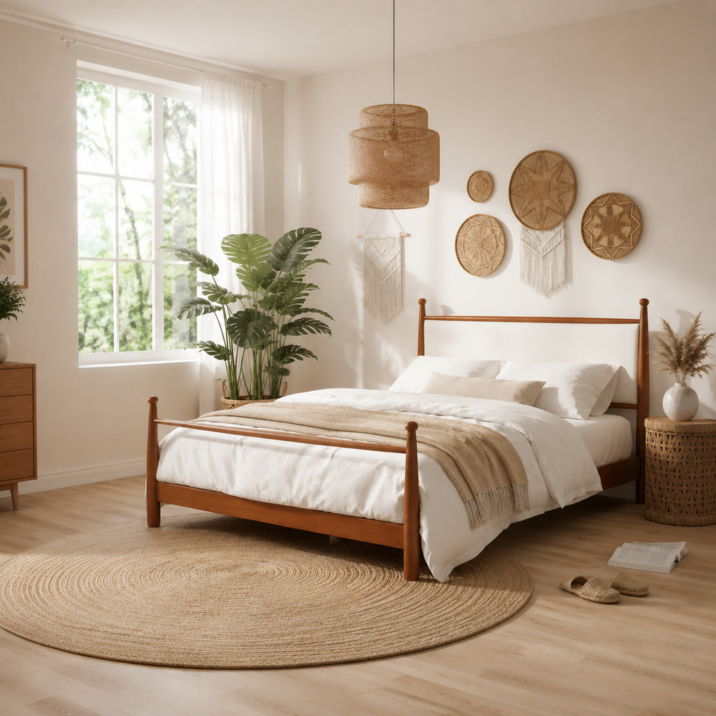 Solid Poplar & Plywood Platform Bed