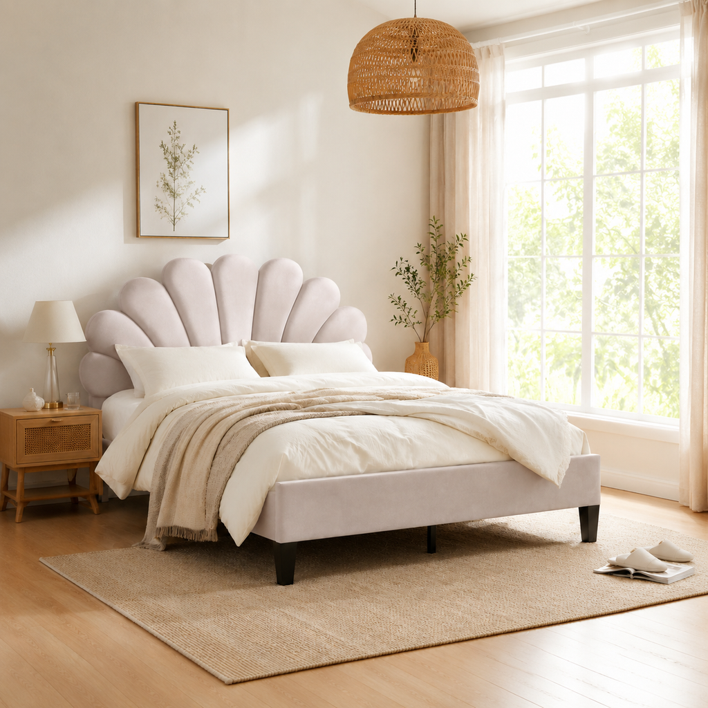 Velvet Platform Bed