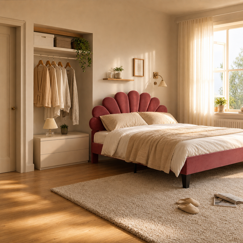 Velvet Platform Bed